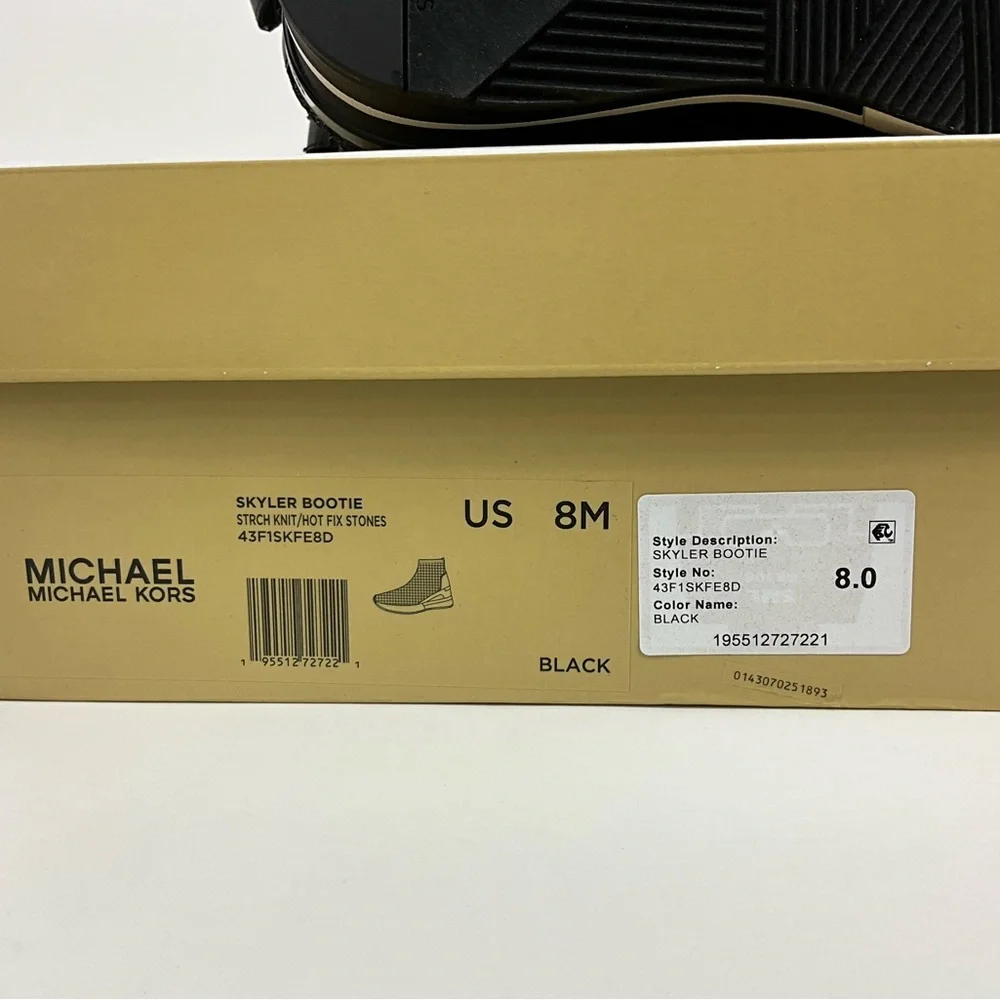 Michael Kors Black Skyler Bootie Sparkle Womens Size 8 New In Box - Picture 11 of 11